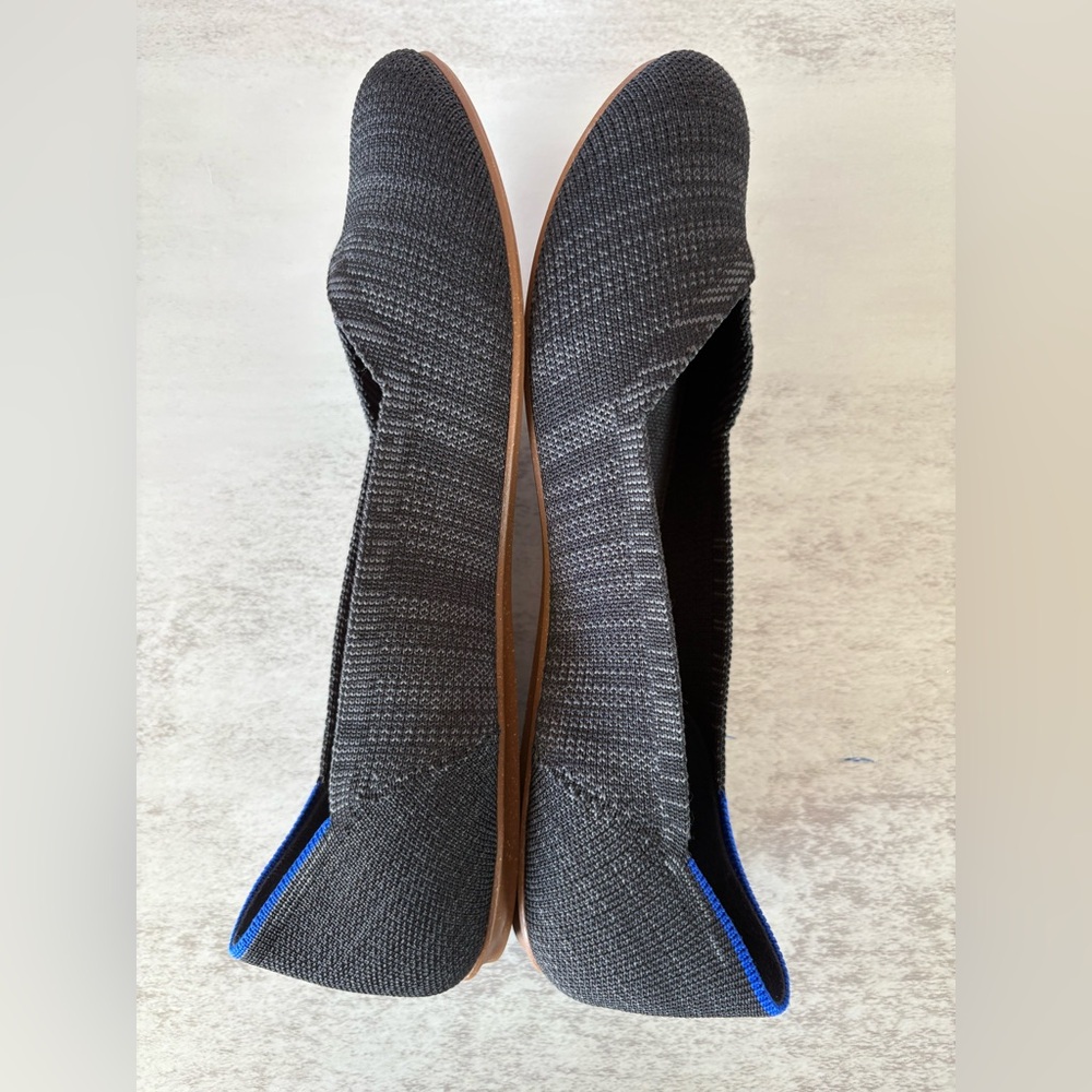 Rothy’s Women’s Black Heathered Round Toe The Flat Ballet Loafers-Size: 9-EUC - Picture 4 of 7